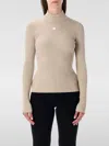Courrèges Courreges Re Edition Ribbed Funnel Neck Sweater In Neutral