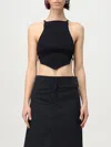 Courrèges Courreges Women Pointy Ribbed Knit Tank Top In Navy