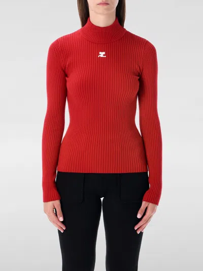 COURRÈGES TOP COURRÈGES WOMAN COLOR RED,H11714014