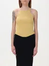 Courrèges Holistic Rib Knit Tank Top In Yellow