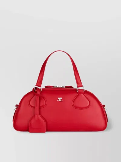 Courrèges Top Handle Shoulder Bag In Red