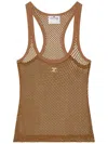 Courrèges Scuba Cotton Mesh Tank Top In Multicolor