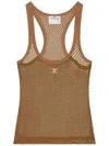 Courrèges Scuba Cotton Mesh Tank Top In Multicolor