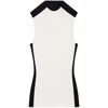 Courrèges Contrast Frame Ribbed Tank Top In Multicolor