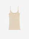 Courrèges Beige Rib Knit Tank Top