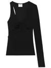 Courrèges Asymmetrisches Oberteil Mit Twist-detail In Black