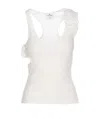 Courrèges Double Bucket Tank Top In White