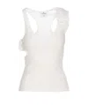 Courrèges Double Bucket Tank Top In White