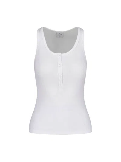 Courrèges Tank Top In White
