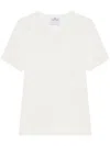 Courrèges Logo Patch Short Sleeves T-shirt In White