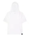 Courrèges White Cotton Hoodie T-shirt In White