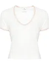 Courrèges T-shirt In White Heritage/sand