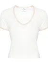 Courrèges T-shirt In White Heritage/sand