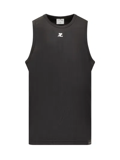 COURRÈGES TOP WITH LOGO