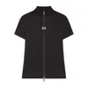 Courrèges Zip-up Short-sleeve Top In Black