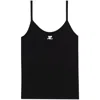 Courrèges Rib Knit Tank Top In Black