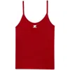 Courrèges Ribbed-knit Ribbed Tank-top In Red