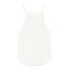 Courrèges Circle Rib Knit Top In White