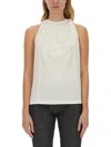 Courrèges Courreges Regular Fit Logo Top In White