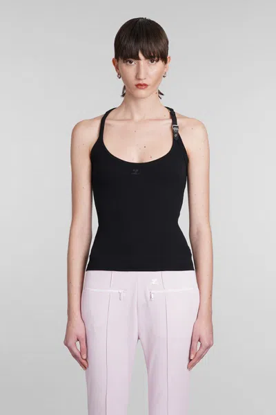 Courrèges Hyperbole Off-shoulder Top In Black