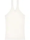 Courrèges Courreges Pre Criss Cross Cotton Tank Top In Heritage White