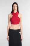 Courrèges Topwear In Red Viscose In Ruby