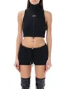 Courrèges Courreges Pre Cropped Track Vest In Black
