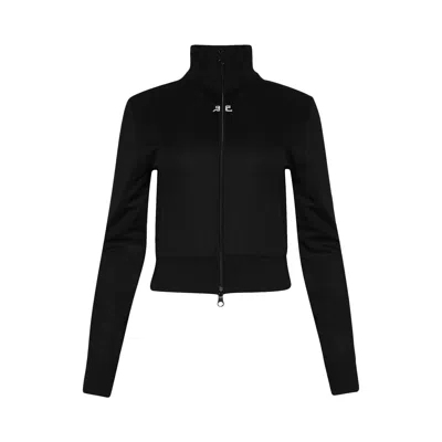 Pre-owned Courrèges Tracksuit Interlock Jacket 'black'