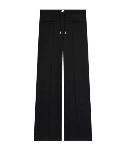 Courrèges Tracksuit Interlock Low-rise Baggy Pants In Black