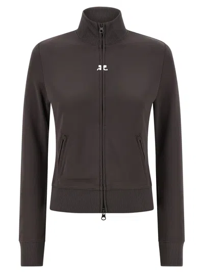 Courrèges Tracksuit Sweatshirt In Brown