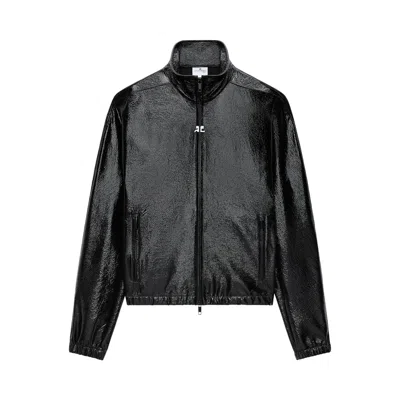 Pre-owned Courrèges Tracksuit Vinyl Jacket 'black'