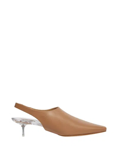 Courrèges Transparent Kitten-heel Slingback Pumps In Multi