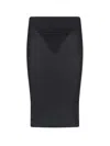Courrèges Transparent Midi Pencil Skirt In Black