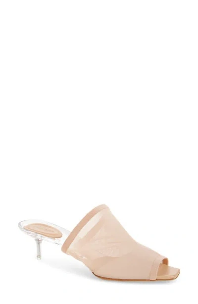 Courrèges Transparent Sole Mesh Slide Sandal In Neutral