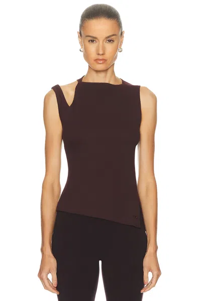 COURRÈGES TRANSVERSE 90'S RIBBED TOP