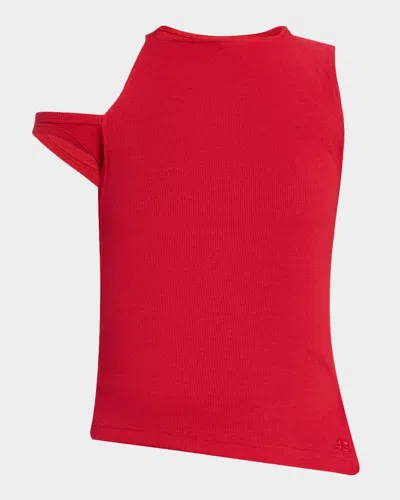 COURRÈGES TRANSVERSE 90S RIBBED TOP