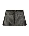 Courrèges Trapeze-silhouette Vinyl Miniskirt In Black