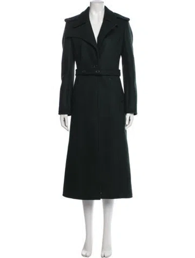 Pre-owned Courrèges Trench Coat In Green