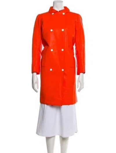 Pre-owned Courrèges Trench Coat In Orange