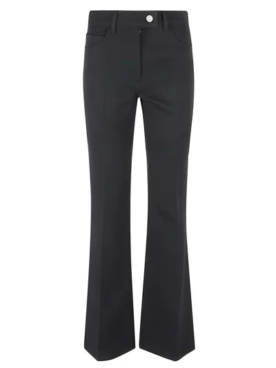 Courrèges Mid-rise Black Trousers With Flared Legs