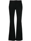 Courrèges Crepe Flared Trousers In Black