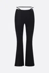 Courrèges Slash Crepe Jersey Viscose Pants In Black