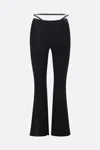 Courrèges Slash Crepe Jersey Viscose Pants In Black