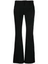 Courrèges Crepe Flared Trousers In Black