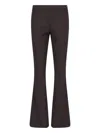 Courrèges Flared Trousers With Cut Out Details In Brown