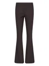 Courrèges Flared Trousers With Cut Out Details In Brown