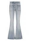 Courrèges Trousers In Light Blue Wash