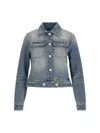 Courrèges Light-wash Button-up Denim Jacket In Blue