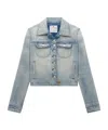 Courrèges Light-wash Button-up Denim Jacket In Blue