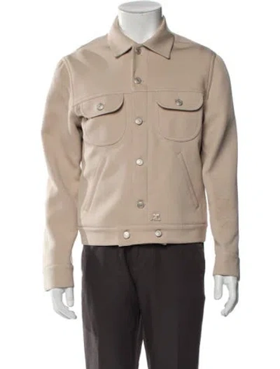 Pre-owned Courrèges Trucker Jacket In Neutral